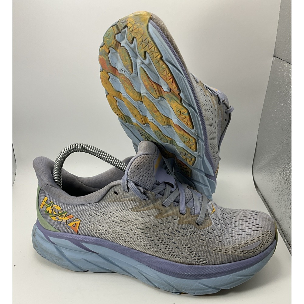 Hoka Clifton 8 Women's Running Shoes Size 8B Baby Lavender/Smoke Green - Picture 15 of 16